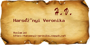 Harsányi Veronika névjegykártya